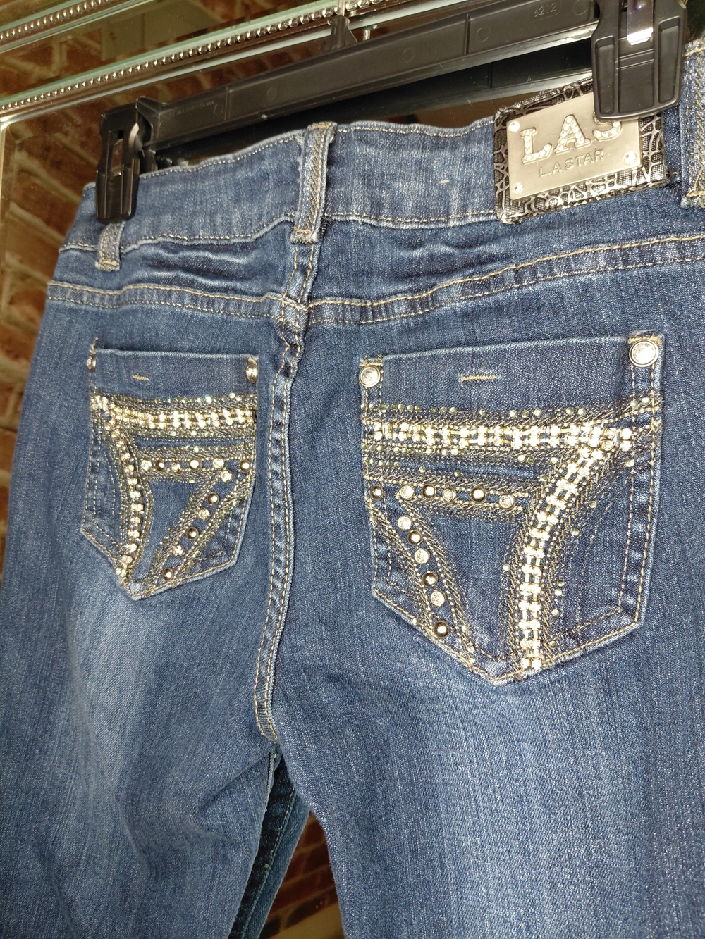 L.A. STAR RINESTONED JEANS - Picture 6 of 15